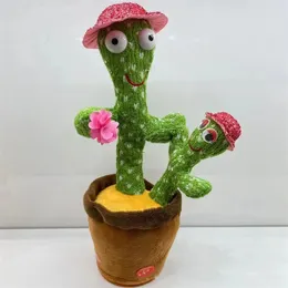 Plush Dolls Upgrade Electronic Dancing Cactus Singing Decoration Gift for Kids Funny Early Education Toys Knitted Fabric Plush