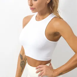 Kvinnotankar camis kvinnor yoga väst tank top hög kvalitet sexiga smala toppar ärmlösa dubbla nylon damer underkläder grundläggande tee camisole runni