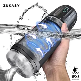 Ipx8 Máquina de sucção à prova d'água giratória masculpadora masculpadora automática masturbação brinquedos sexy para homens adultos adultos