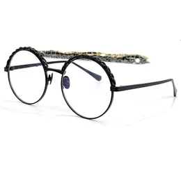 2022 Alloy redonds Shapes Glasses Frame Mulheres Leitura de moda Optical Frame Designer Personalidade espetáculo de luxo