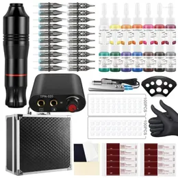 Наборы для татуировки Professional Kit Power Stucge Penge Pern с коробкой Mast Set Permantive Makeup Cartridge inedletattoo kitstattoo