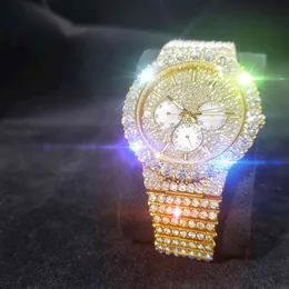 Missfox Icepou Big Diamond Men's Quartz Assista Luxury High Quality Decoration Round Watch Men Hiphop Wristwatch Man