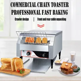 Electric Conveyor Toaster Commercial Chain Toast Bread Oven Automatic Chains Toasters Crawler Breads Machine Breakfast Baking Sandwich Machines