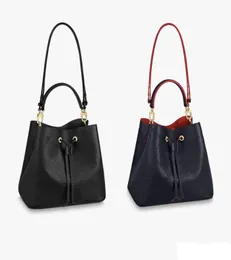 M45306 M45256 Damer Mode Casual Designe Lyx Bucket Bag Axelväskor Cross body Högkvalitativ TOP 7A NEONOE MM Handväska Handväska Pocka marin svart vit