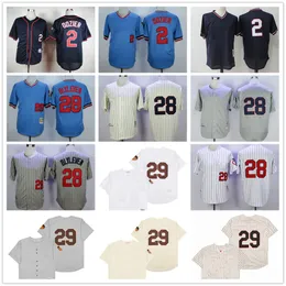 Movie Vintage Baseball Jerseys Wears Stitched 2 BrianDozier 28 BertBlyleven 29 RodCarew All Stitched Name Number Away Breathable Sport High Quality Jersey