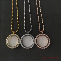 Pendant Necklaces Sublimation Blank Po Glass Locket Pendants Tranfer Printing Consumable 10pcs/lotPendant