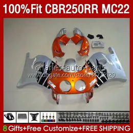 HONDA CBR250RRシルバーオレンジ1990 1991 1999 1995 1996 1997 1999 1999 1990 1997 1999 1999 131NO.70 CBR 250RR 250 RR CC 250CC MC22 CBR250 RR 90 91 92 93 94 95 96 97 98 99フェアリング