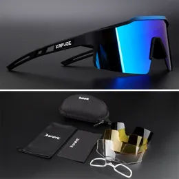 High quality cycling eyewear Outdoor bicycle glasses polarized 4 lens UV400 bike sunglasses men women MTB goggles with case Riding fishing Sun glasses