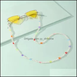 Gözlük zincirleri gözlük aksesuarları moda 2021 şık basit inci boncuklar güneş gözlüğü zincir sahibi kadınlar aksesuar damla teslimat f6dps