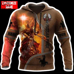 Plstar Cosmos Polonyalı Kanatlı Hussar Cavalier Dövme Özel Adı Takip Varlık Erkekler Kadınlar Harajuku Külkü Gündelik Hoodies A1 220704