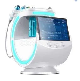 Новейший ледяной синий ультразвуковой RF Aqua Skin Scrubber Anti-wrinkle Hydraoxygen Dermabrasion Facial с машиной для очистки анализатора кожи