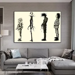 Edward Movie Poster Print Canvas Malarstwo Edward Scissorhands Creative Pictures For Living Room Decor Nordic Wall Art Cuadros