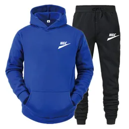 2022 Men Women Sportswear Tracksuit Set Brand LOGO Hoodies Set Mens Fleece Sweatshirt+pants Casual Two Pieces Track Suit