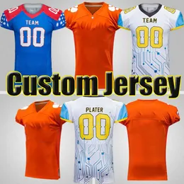 2022 Niestandardowy zespół American Football Jersey Dostosowane logo Odznaka Sponsor Nazwa i numer Hafty Letnie Drukowanie Projektowanie własnych koszulki Mężczyźni S-3XL Najnowszy