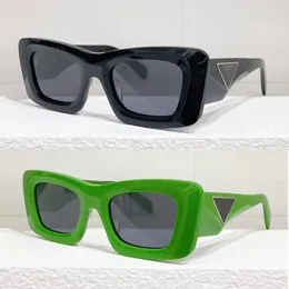 Marke Designer Herren Sonnenbrille Croissant Stereoskopischer Riss OPR 13ZS Vintage Damen Symbole Signatur Unregelmäßige quadratische Sonnenbrille FRAUEN Party Shades Brillen