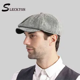 Sleckton Peaky Blinder Good Qualed Tweed Men Berets Cap for Men Casual Newsboy Cap