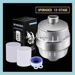 10-15 Stage Shower Filter 2 Cartucce sostituibili Kit L'acqua rimuove il cloro Riduce il fluoruro Cloramina filtrata Drop Delivery 2021 Filt