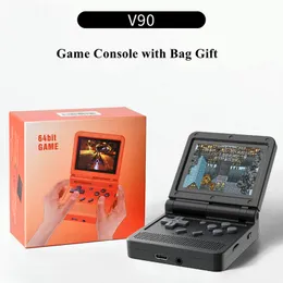Powkiddy V90 3,0 tum IPS-skärm Portable Retro Handheld Game Console Open Source Pocket Mini Videospelare PS FC Gaming Consoles Kids Barn Gifts Gamebox