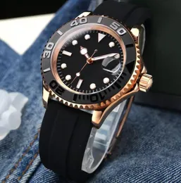 Casual Mens Watches Rubber Strap Fully Automatic Mechanical Watch Sapphire Life Waterproof Design 40mm Montre De Luxe