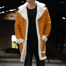 Herrvästar casual cardigan coat fasta färgknappar rockar jacka ull långärmad varm vridning krage kare22