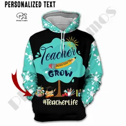 PLstar Cosmos 3DPrinted est Teacher Gift Nom personnalisé Travailleur Unique Hrajuku Streetwear Unisexe Casual Hoodies Zip Sweatshirt 11 220713