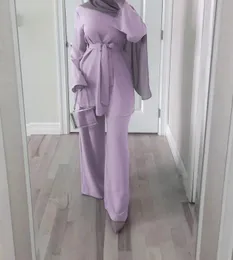 2 sztuki Dubai Abaya Turkish Hidżab muzułmańska sukienka Kaftan Islamska odzież Grote Maten Dames Kleding Zespół Femme Musulmane