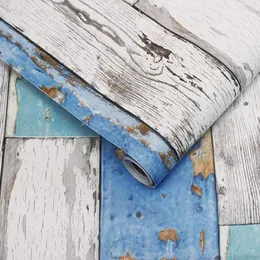 Tapety niebieskie drewniane deski dekoracje papierowe skórka i patyczka zdejmowana tapeta do sypialni samoprzylepne naklejki na ściany dom