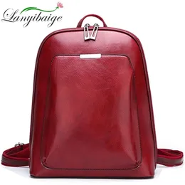 Kobiety skórzane plecaki dla dziewcząt sac a szkolna szkolna plecak żeńska podróż ramię Bagpack panie swobodne plecaki mochilas y201224