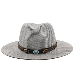 Women Hat Spring Summer Men Straw Sun Hats Outdoor Protection Beach Hats Panama Jazz Caps Gorras Para Mujer