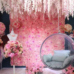 8x8ft Artificial Flowers Wall Set Свадебный фон центральные части розовой панель гидранго