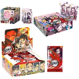 Demon Slayer No Yaiba Paper Card Letters One Games Children Anime Peripheral Character Collection Kids Gift Playing Card Toy 220725