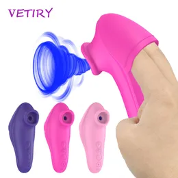 VETIRY Clit Sucker Vibratore Finger 10 Vibrazione sexy Orale Leccata Clitoride Stimolatore Capezzolo Succhiare Giocattoli Per Coppia