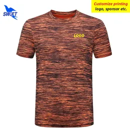 Anpassa Summer Breattable Running T -shirt snabba torra män Kort ärmskjortor Plus Size M 8xl Gym Fitness Sportwear Tops 220704