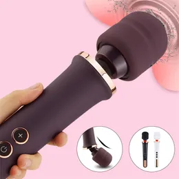 Massageador de brinquedos sexuais massageador enorme vara m￡gica vibrador para mulheres estimulador de carga USB adultos add got spot vibratando vibrador ymro