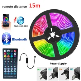 Led Strip,15M RGB 5050 Bluetooth Music with 450Lights, Phone App 40 Keys Remote Control,Decoration For Bedroom,Living Room