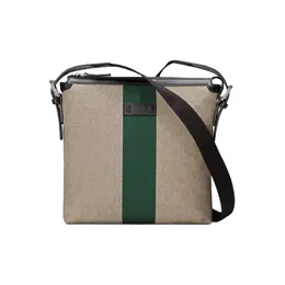 Casual Women Shoulder Bags Handbags Luxury Men Crossbody Briefcase Work Backpack Tote Purses Famous Brand Messenger Bag Red Green Textile Stripe Design