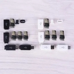 Andra belysningstillbehör eller 20st 4 i 1 DIY Micro USB Svetsningstyp Male Pin Plug Connector Plastic Coverother