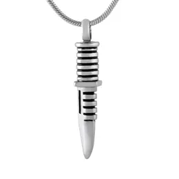 Chains Knife Shape Cremation Jewelry For Ashes Pendant Locket Stainless Steel Keepsake Memorial Urn Necklace Women MenChains