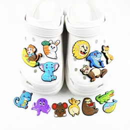 Jibbitz Niedliche Tier-Schuhanhänger für Krokodil-Clog-Dekoration, Cartoon-Anime-Charm-Zubehör für Kinder, Jungen, Mädchen, Erwachsene, Männer, Frauen, Partygeschenk