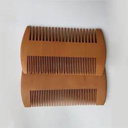 Burlywood Double Sided Hair Comb Household Sundries Super Narrow Thick Wood Beard Combs Hairdressing Styling Brush Health Care Peach Pocket Barber