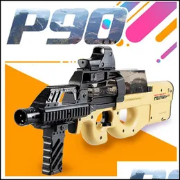 ألعاب المسدس P90 لعبة Assat Sniper Water Model الأنشطة الخارجية Cs لعبة انفجارات كهربائية مسدس كرات الطلاء للأطفال توصيل سريع 2021 Dhrc2