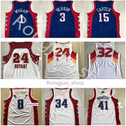 Itchell Ness Basketball-Trikots 2004 2007 All Tracy Star 1 McGrady Vince 15 Carter Retro Allen 3 Iverson Jersey Herrengröße S-XXL High Q-Trikots