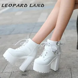 Leopard Land Winter Super Thick Bottom Fashion Boots Sexiga Highheeled Womens Boots Nightclubs Warm Thick Boot Zyw6591 Y200114