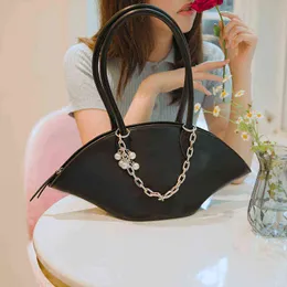 Evening Bags Brand Designer for Women 2022 Pu Leather Dumpling Underarm Hobos Fashion Luxury Shoulder Handbags Mujer Bolsa 220420