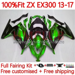 Injection Fairings For KAWASAKI NINJA ZX300 ZX3R EX ZX 3R 300R ZX-300R 13-17 35No.171 EX300R ZX-3R ZX300R 13 14 15 16 17 EX-300 2013 2014 2015 2016 2017 OEM Body green black