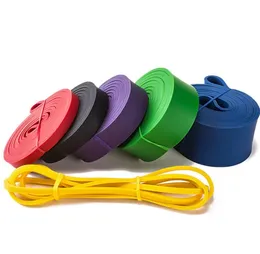 208cm Naturlig latex Yoga Pull Up Physio Resistance Bands Fitness Crossfit Loop BodyBulding Gym Yoga Workout Exercise Spänning Loops Band