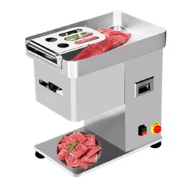 Slicer de carne comercial Aço inoxidável Máquina de corte de carne de carne Mincer de carne elétrica para cordeiro de porco