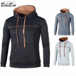 Bolubao Mannen Herfst Winter nieuwe толстовка effen kleur mode toevallige толстовка Клеураанса, играющую толстовок Trekkoord Ontwerp Mannen L220801