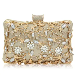 JIANG Pochette da sera Pochette da cerimonia nuziale in cristallo Borsa a tracolla per donna Borsa a tracolla a catena di lusso con sacca di strass