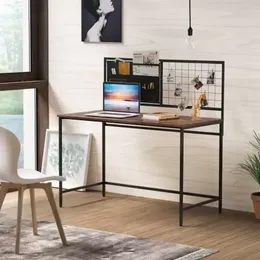 Walker Edison Industrial Mesh Wood ноутбук компьютер письменный стол Домашняя офисная рабочая станция маленький 2022
